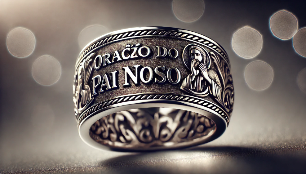 Anel Com Oração Do Pai Nosso – Fé E Proteção!
