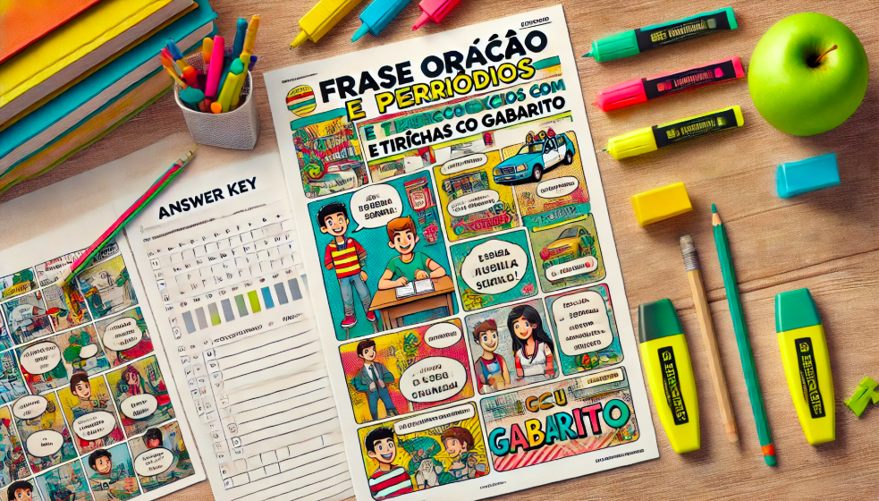 Frase Oração E Período Exercícios Com Tirinhas Com Gabarito